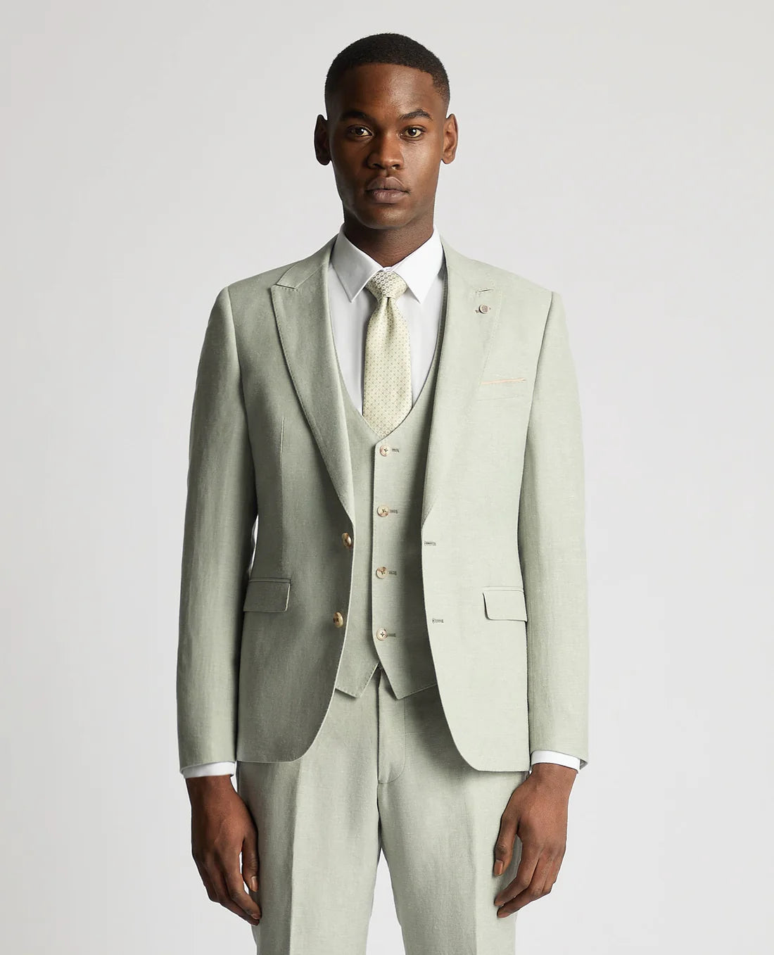 Linen Suit Green